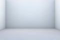 Abstract White Empty Room Background. 3D Render Paper Box.