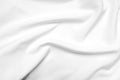 Abstract white fabric texture background. Cloth soft wave. Creases of satin, silk, and cotton. Royalty Free Stock Photo