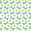 Abstract white flowers hand drawn vector illustration. Cute floral seamless pattern for kids fabric. Royalty Free Stock Photo