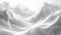 Abstract flowing white fabric waves creating a landscape of light and shadow background Royalty Free Stock Photo