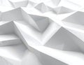 Abstract White Geometric Low Poly Surface Background Texture Royalty Free Stock Photo
