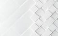 Abstract White Geometric Pattern Background Cubes Tiles Modern Design Royalty Free Stock Photo