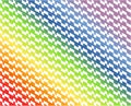 Abstract white geometric pattern on gradient rainbow colored colorful background - Vector illustration.