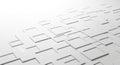 Abstract White Geometric Pattern of Overlapping Squares and Rectangles background Royalty Free Stock Photo
