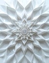 Abstract White Geometric Pattern With Starburst Symmetry And Detailed Texture Royalty Free Stock Photo