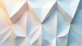 Abstract white geometric pattern subtle light and shadow on folded paper surface. Generative AI Royalty Free Stock Photo
