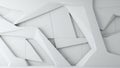 Abstract White Geometric Sculpture with Sharp Angles and Intersecting Planes 954 Royalty Free Stock Photo