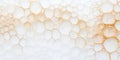 Abstract white gold bubble foam texture background Royalty Free Stock Photo