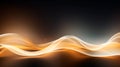 Abstract shine gold glow light wave background. Royalty Free Stock Photo