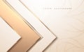 Abstract white and gold luxury ornate background Royalty Free Stock Photo