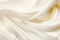 Abstract white and gold silk texture background. Elegant luxury satin cloth with wave. Prestigious, award, luxurious Royalty Free Stock Photo