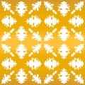 Abstract white and golden background with floral hand drawn ornament. Geometric seamless pattern for wallpaper, web page Royalty Free Stock Photo