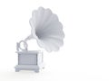 An abstract white grammaphone Royalty Free Stock Photo