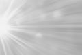 Abstract white gray blurred radiant sunrise banner background