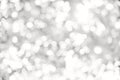 Abstract white and gray bokeh lights background Royalty Free Stock Photo