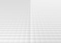 Abstract white and gray geometric square grid pattern perspective background and texture Royalty Free Stock Photo