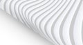 Abstract white gray striped background with 3d lines pattern, 3d architectural perspective design Royalty Free Stock Photo