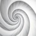 Abstract white and gray surface spiral Royalty Free Stock Photo