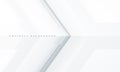 Abstract white and grey arrows futuristic technology background concept high-speed movement. Royalty Free Stock Photo