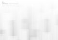 Abstract white grey rectangle pattern design of technology artwork background. illustration vector eps10