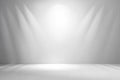 Abstract White and Grey Wall Studio Background for Product Presentation Royalty Free Stock Photo