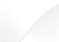 Abstract white grey waves and lines pattern Royalty Free Stock Photo