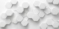 Abstract White Hexagon Pattern Background Royalty Free Stock Photo