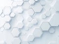 Abstract White Hexagon Pattern Background Royalty Free Stock Photo