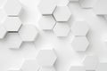 Abstract White Hexagon Pattern Background Royalty Free Stock Photo