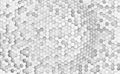 Abstract white hexagonal cells wall