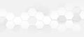 Abstract white hexagonal geometric background with soft shadows