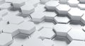 Abstract white hexagonal geometric pattern background Royalty Free Stock Photo