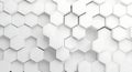 Abstract white hexagonal geometric pattern background Royalty Free Stock Photo