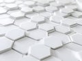 Abstract White Hexagonal Pattern Background Royalty Free Stock Photo