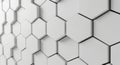 Abstract White Hexagonal Pattern Background texture geometric Royalty Free Stock Photo
