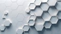 Abstract white hexagonal pattern background texture modern design element for contemporary projects. Generative AI Royalty Free Stock Photo