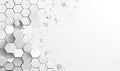 Abstract White Hexagonal Pattern with 3D Elements and Copy Space Royalty Free Stock Photo
