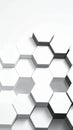 Abstract White Hexagonal Pattern Design with Shadows and Geometric Shapes Royalty Free Stock Photo