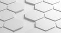 Abstract White Hexagonal Tile Pattern Subtle 3D Rendered Texture Surface Design Royalty Free Stock Photo