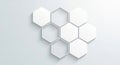 Abstract white hexagons pattern seamless background geometric design modern style Royalty Free Stock Photo