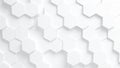 Abstract white honeycomb pattern background with geometric hexagonal shapes and texture Royalty Free Stock Photo
