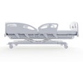 An abstract white hospital bed