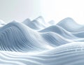 Abstract White Landscape with Rippling Waves and Soft Light Royalty Free Stock Photo