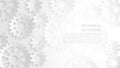 Abstract white mechanical gear background concept