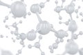 Abstract white molecules design. Atoms. Science or medical background design. Abstract background for chemistry banner