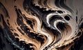 Abstract white orange and brown liquid. Milk, caramel, butter and coffee with chocolate. Royalty Free Stock Photo
