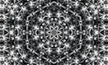 Abstract white ornament of fractal hexagonal pattern with