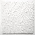 Abstract White Painting With Impasto Texture And Flowing Lines