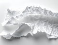Abstract White Paper Layers with Crinkled Texture and Dramatic Lighting Royalty Free Stock Photo