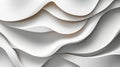 abstract white paper waves background, minimal design concept Royalty Free Stock Photo
